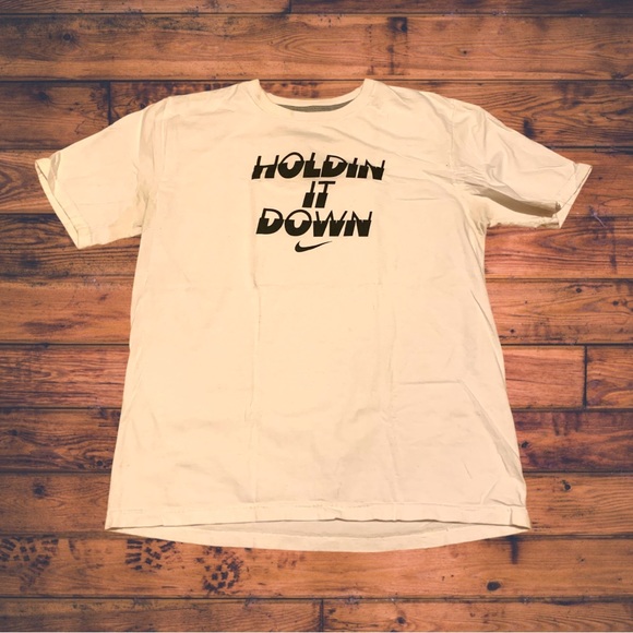 Nike Air Force Swoosh Holdin It Down Underarmour Shirt Better World Just Do It - Picture 1 of 5